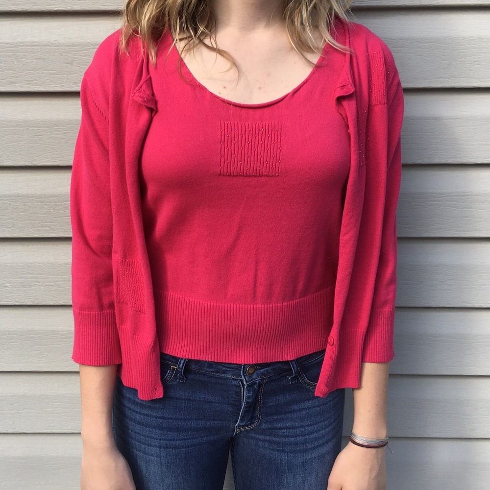 Sweater tank and 3/4 sleeve sweater set