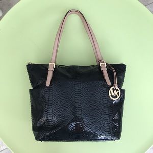 Michael Kors black tote bag