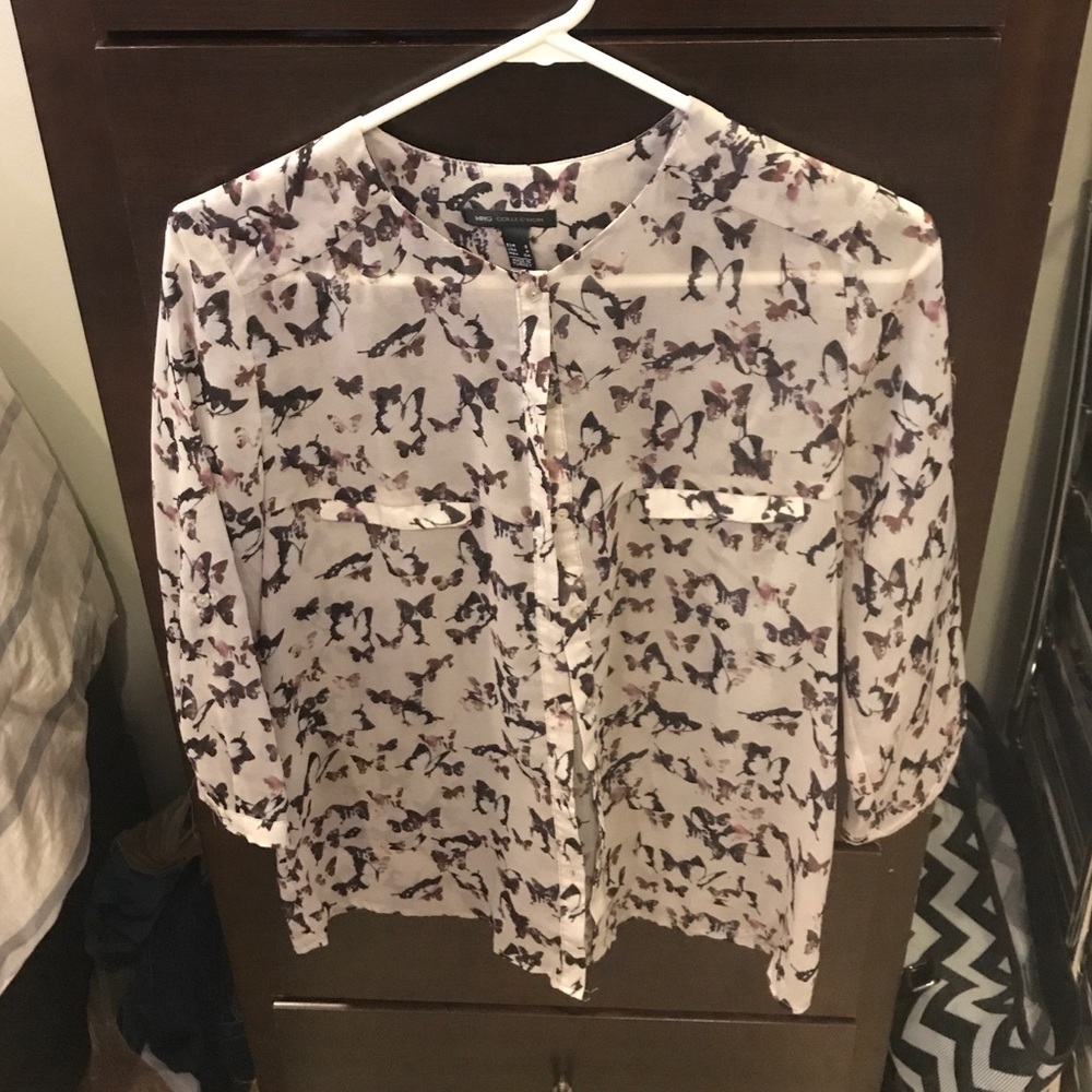 Sheer butterfly top