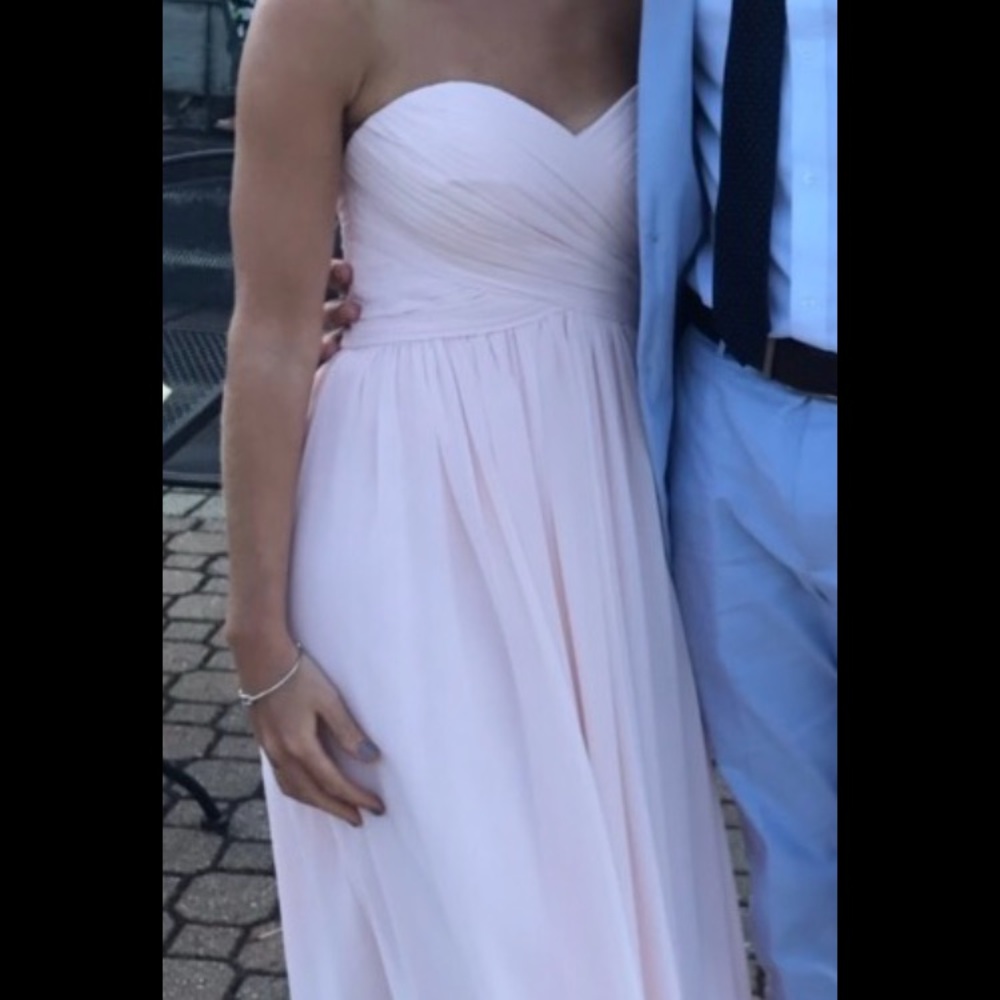 Bill Levkoff bridesmaid dress- petal pink