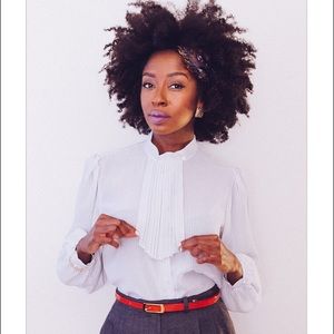 Vintage pleated career blouse