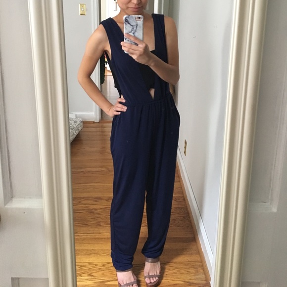 BCBGeneration navy blue jumpsuit size XS - Picture 2 of 4