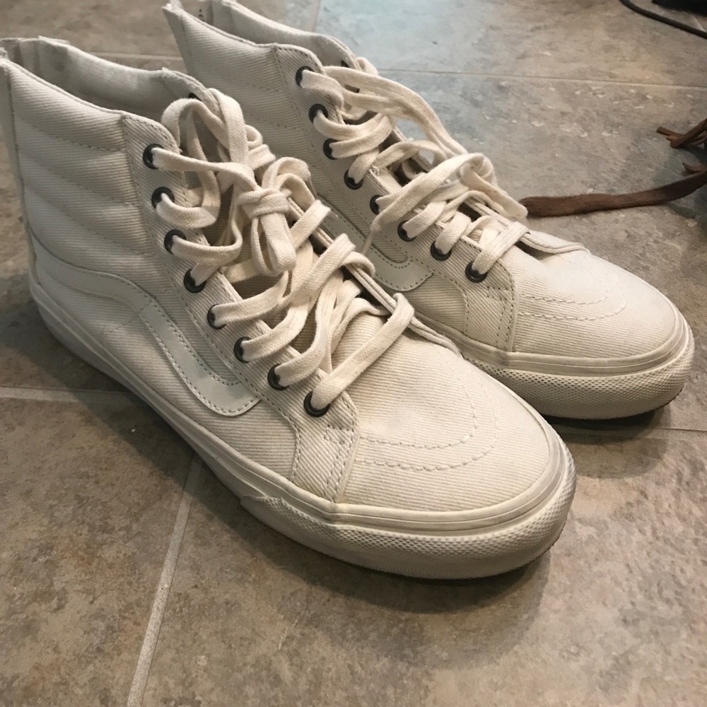 Vans off white distressed
