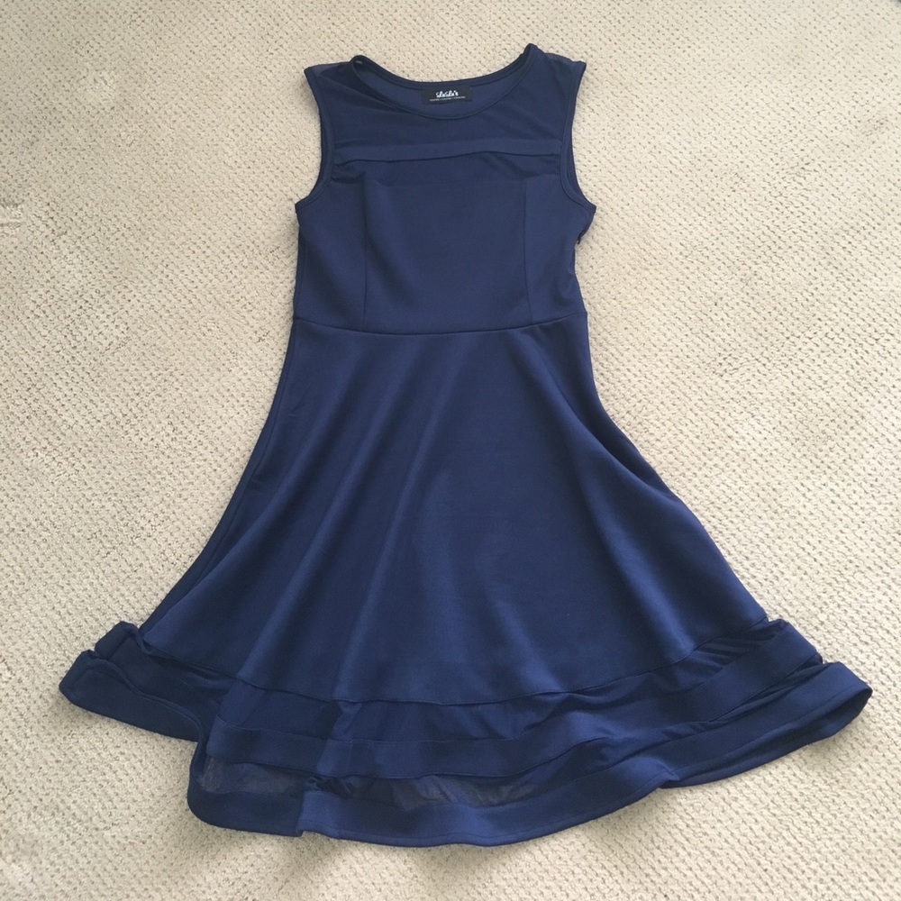 Lulus fit & flare navy dress