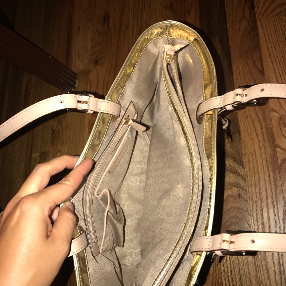 Gold Michael Kors handbag