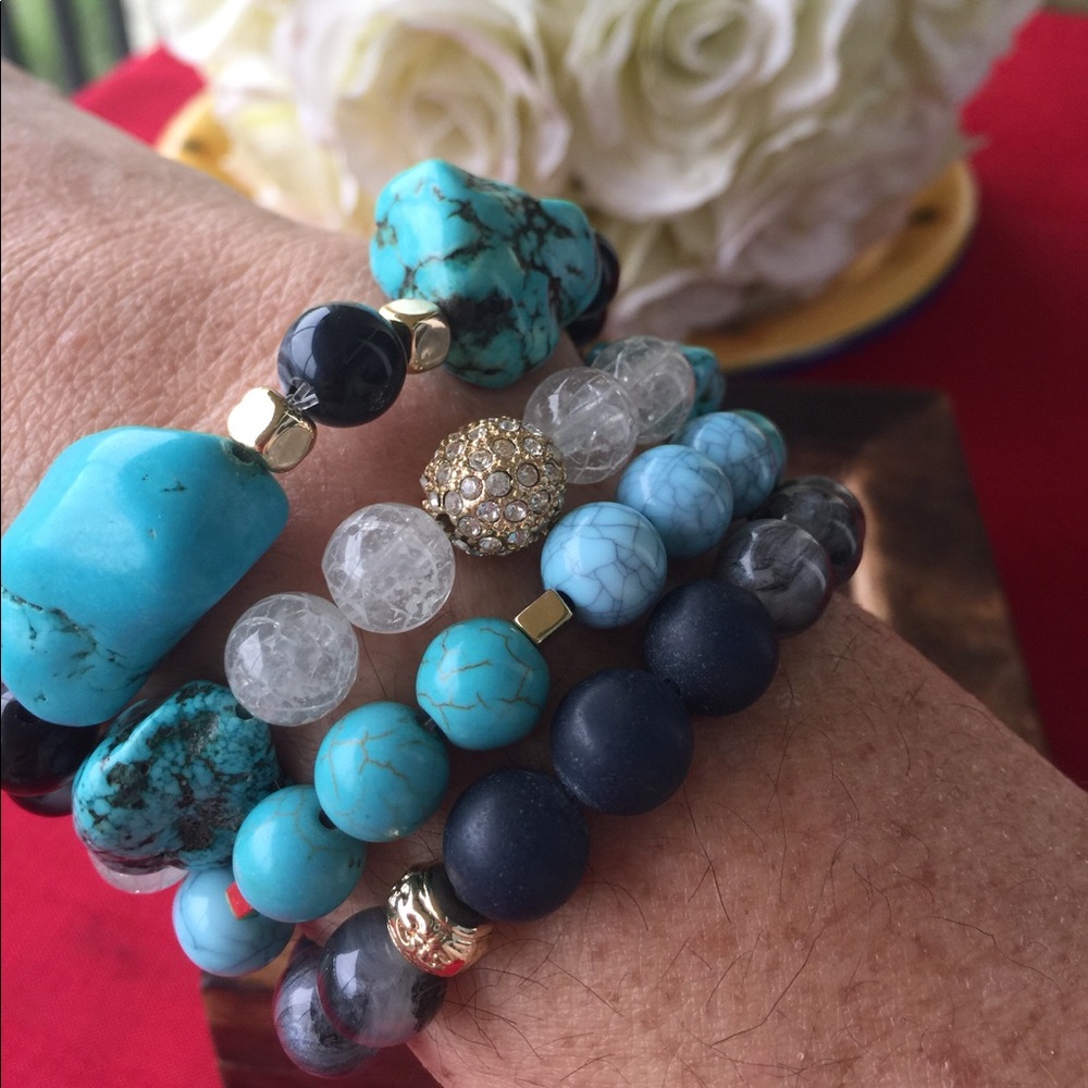 SOLD Beautiful set of 4 bracelets