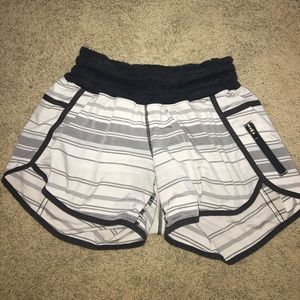 Striped lululemon shorts
