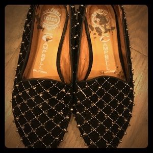 Jeffrey Campbell Black Suede Loafers w/ Studs