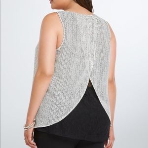 NWT Torrid Size 2 tank blouse with lace back