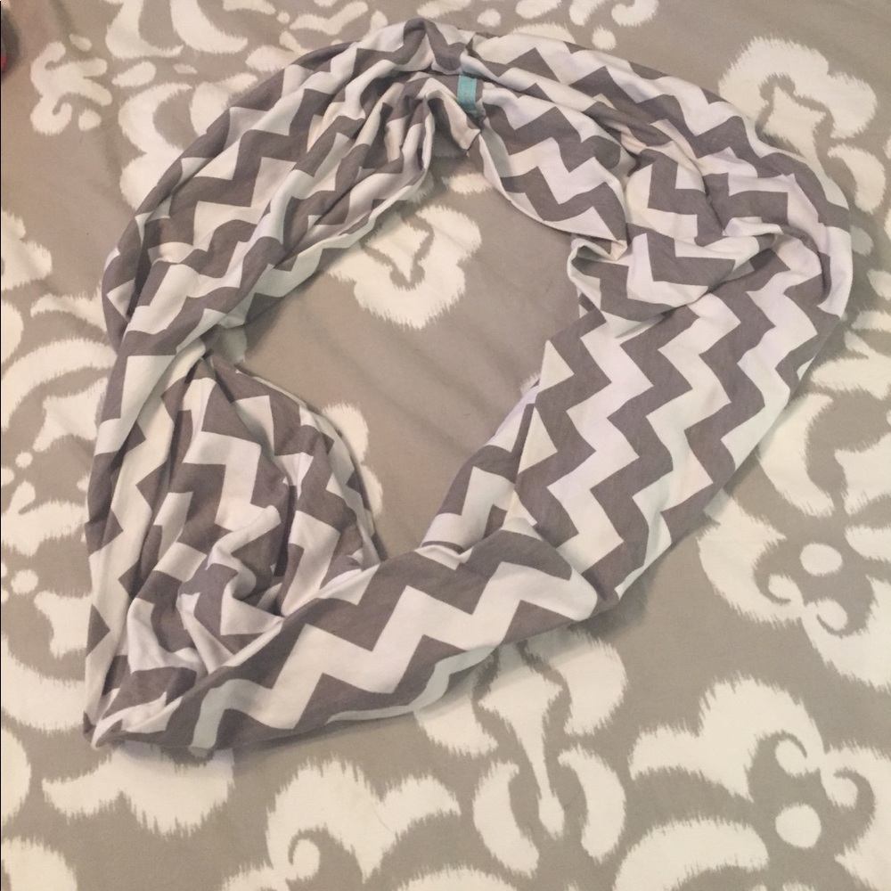 Jersey knit chevron infinity scarf