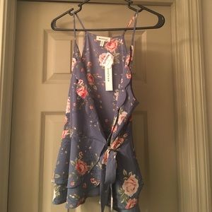 Floral Print Wrap Tank