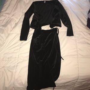 American Apparel Velvet SIZE small 2 piece dress
