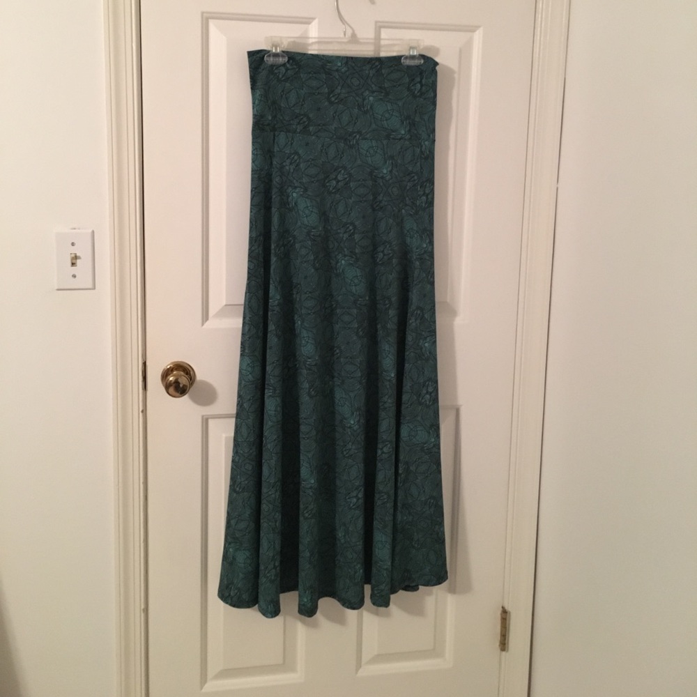 Lularoe Teal and Black Slinky Maxi Size Small
