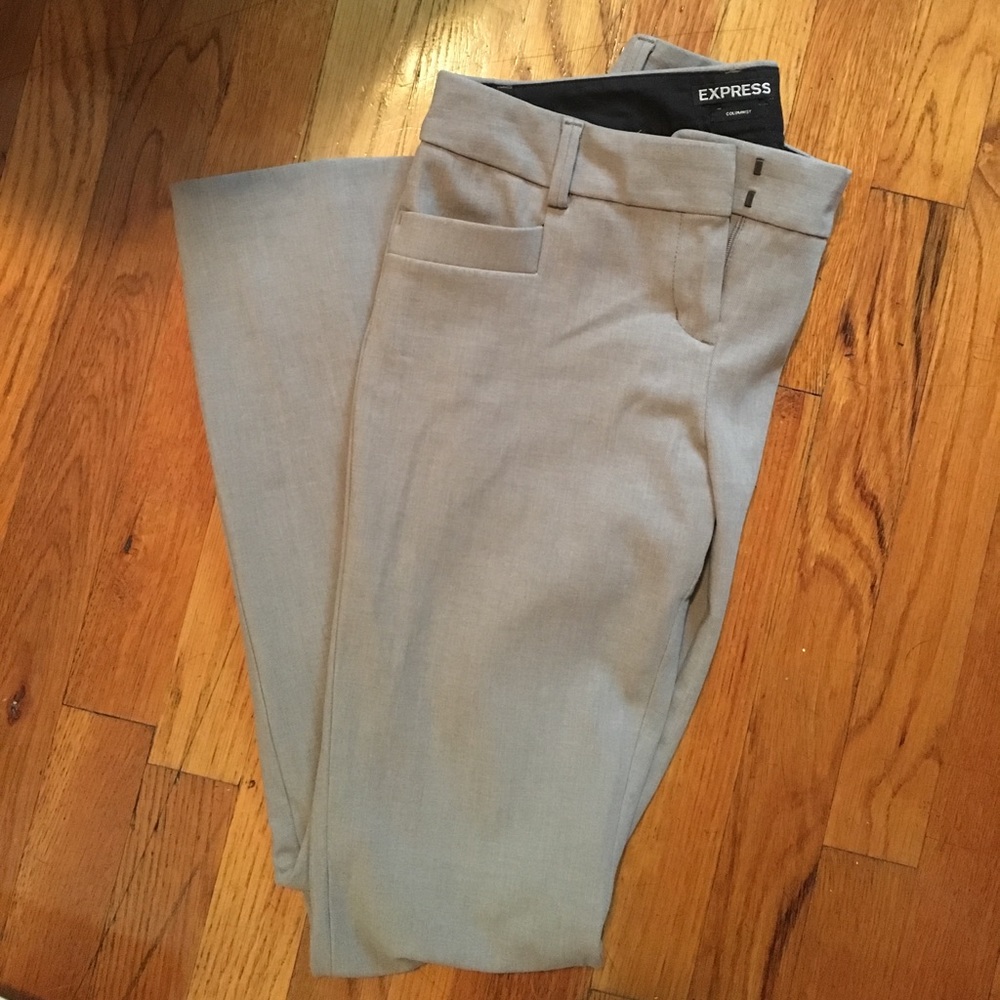 Highly Rated Express Columnist Pants in light gray