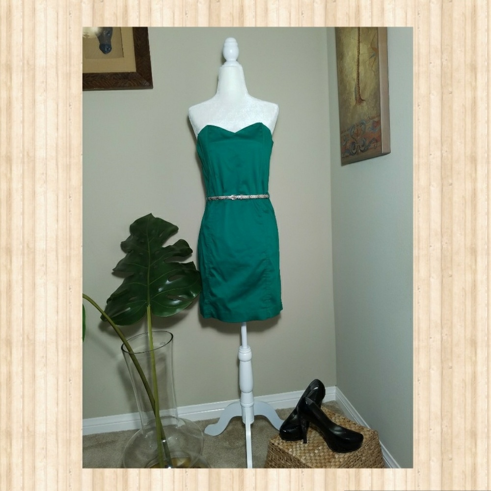 Green Strapless Dress