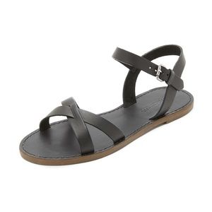 Madewell Boardwalk Sandals (Black)