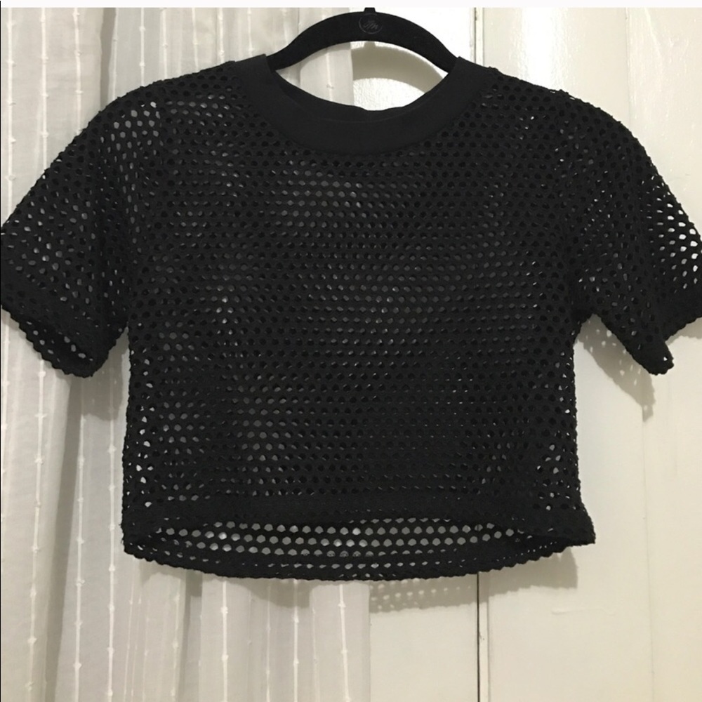 fishnet crop top