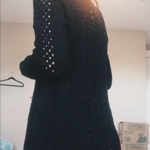 oversized black cardigan