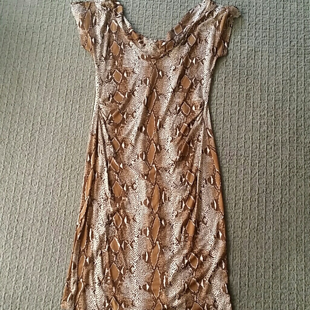 DVF sexy snake print silk dress 10/12