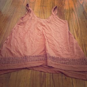 Rusted Orange Tank w/ Lace Detail