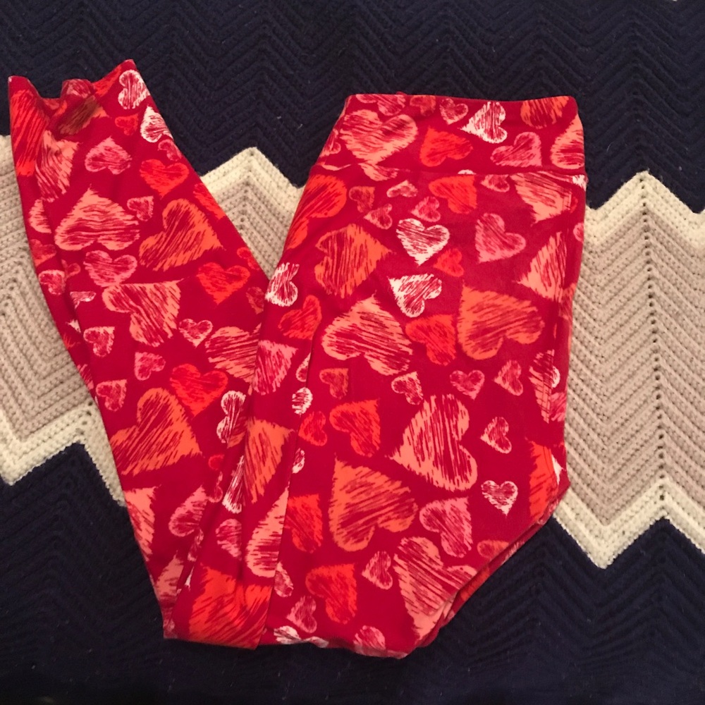 LuLaRoe OS Valentines Leggings