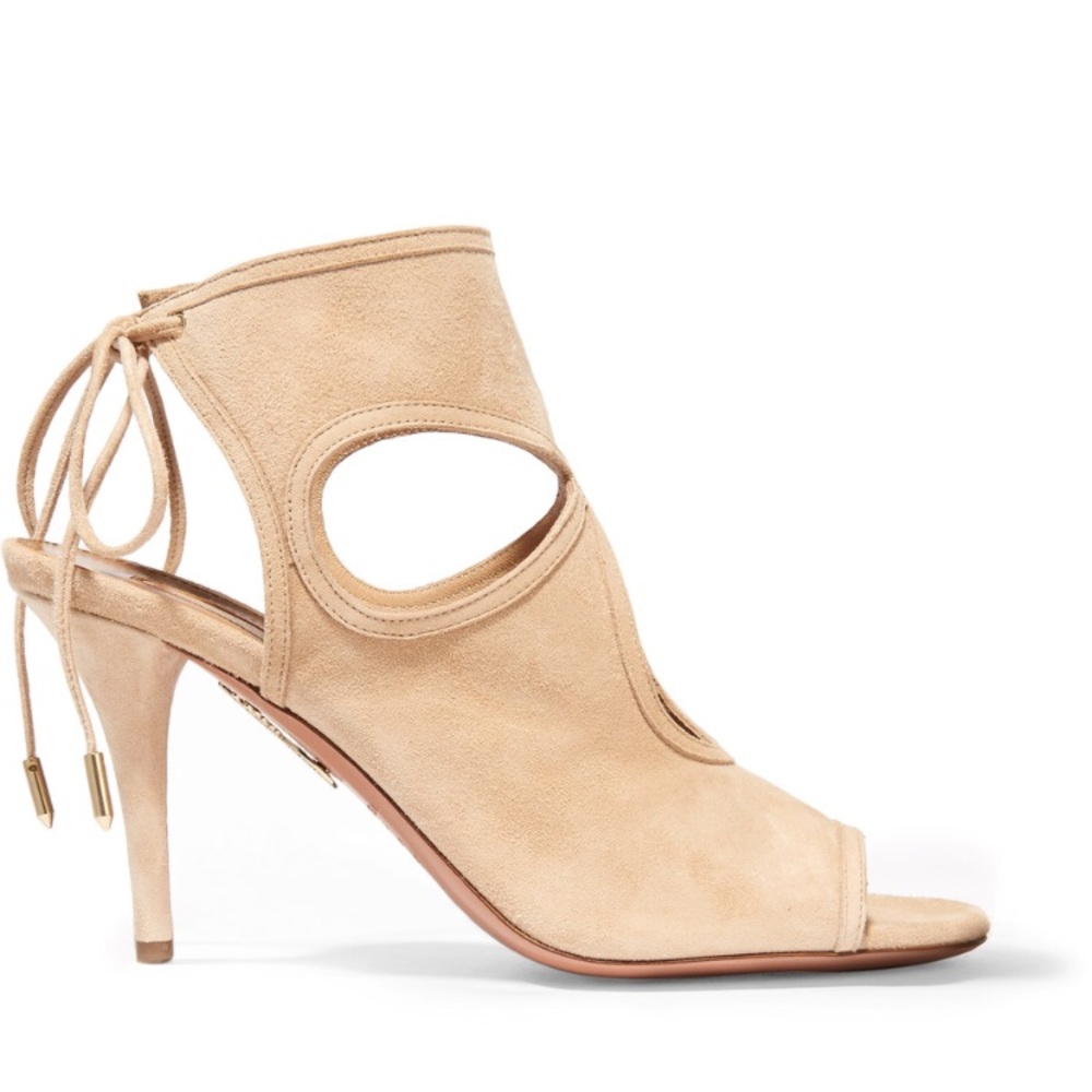 Aquazurra Sexy Thing Nude Sandals - size 9 / 8.5