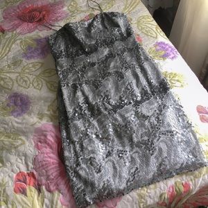 Silver, Sequins Dress