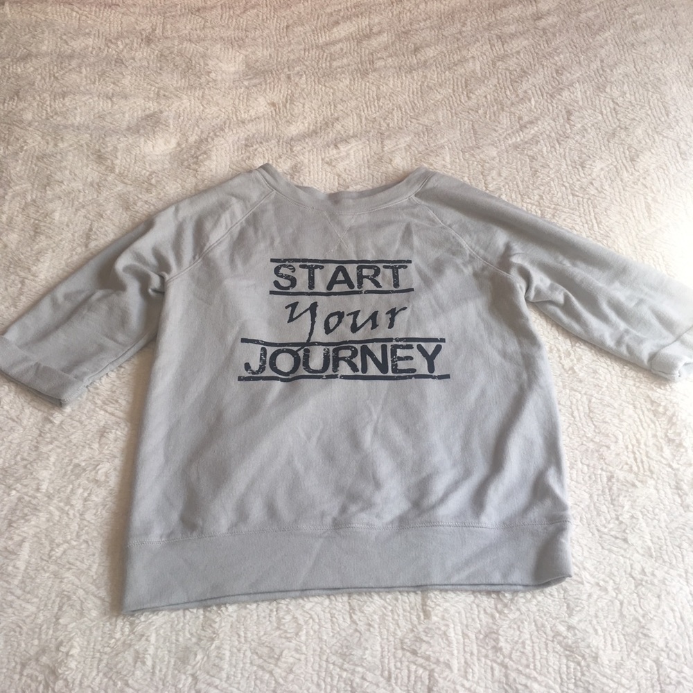 "Start your journey" 3/4 sleeve sweatshirt