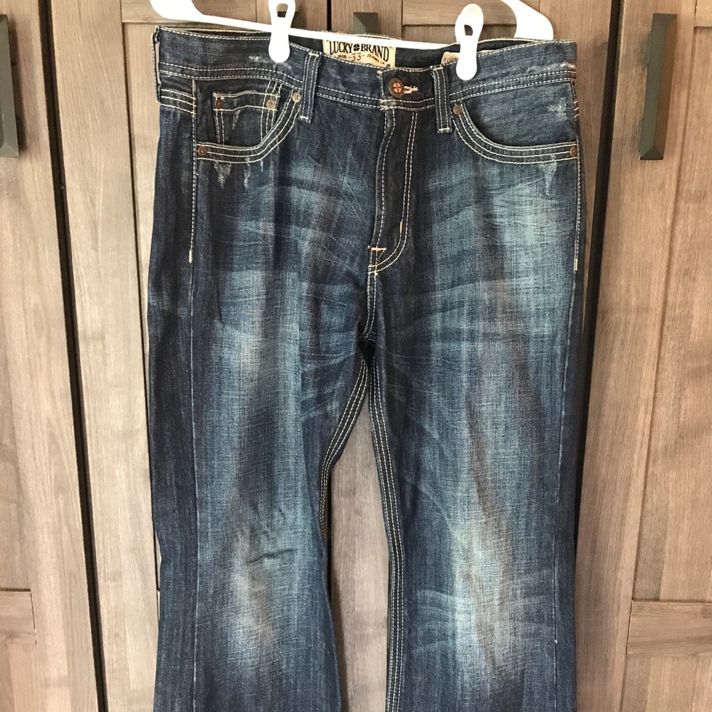 Lucky Brand Relaxed Fit Boot Leg Jeans 33 low rise