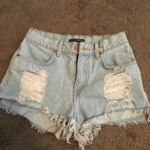 Brandy Melville high waisted jean shorts