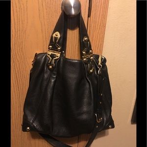 Michael Kors Joplin Black Leather Satchel