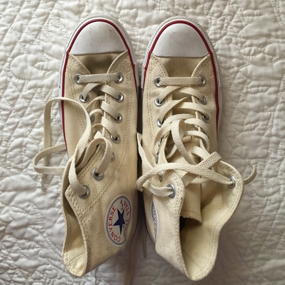 Off white Hi-top converse all stars