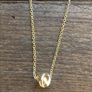 Kate Spade Dainty Sparklers knot necklace