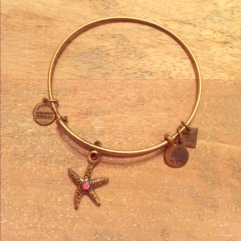 Alex and Ani Arms of Strength pink starfish bangle