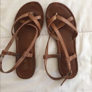 tan strap sandals