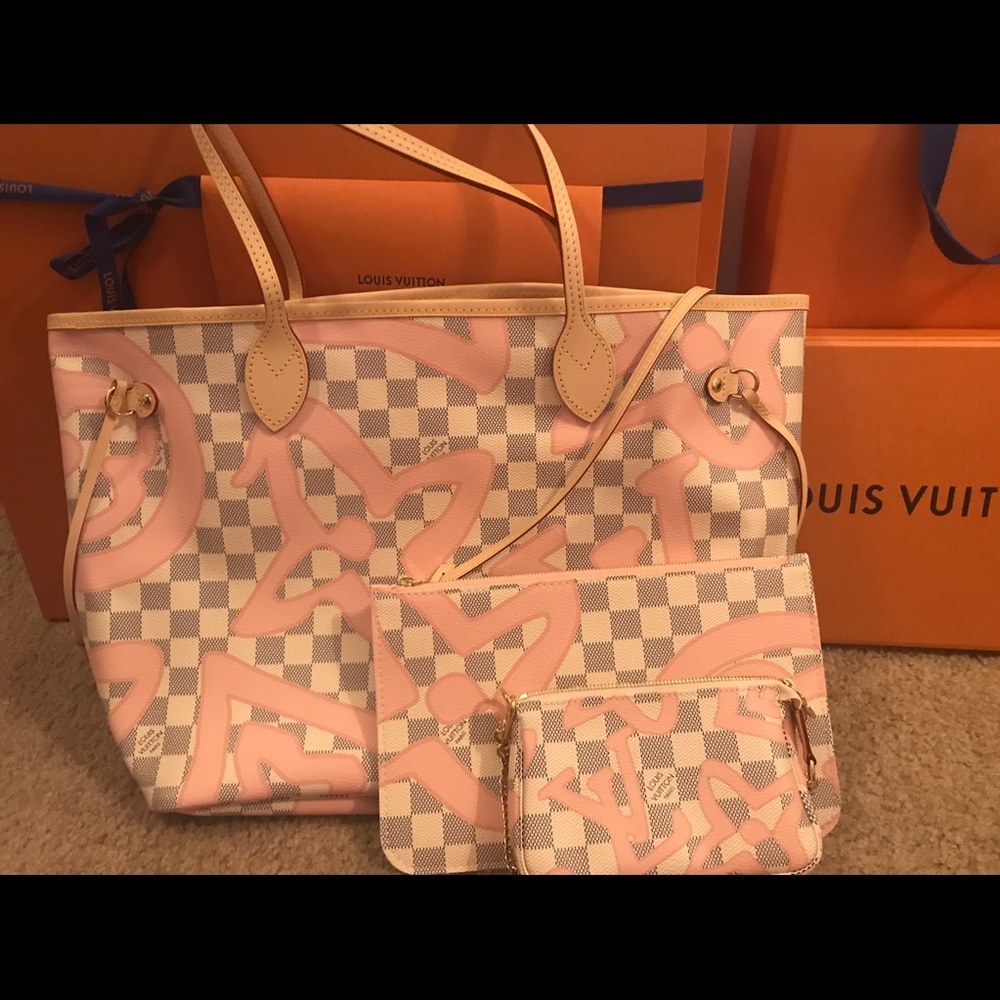 LV limited ed. Tahitian neverfull & mini pochette