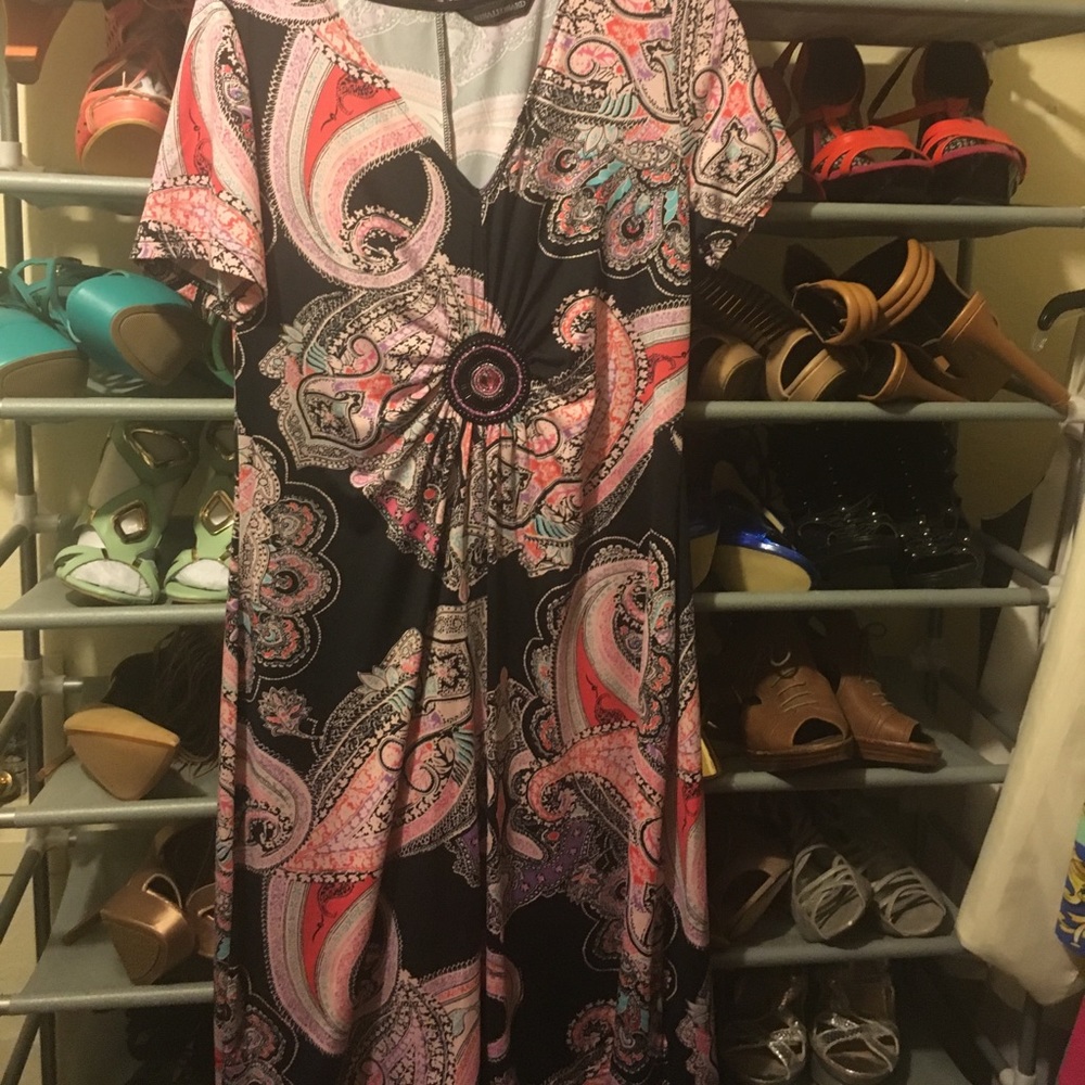 Black and pink dress