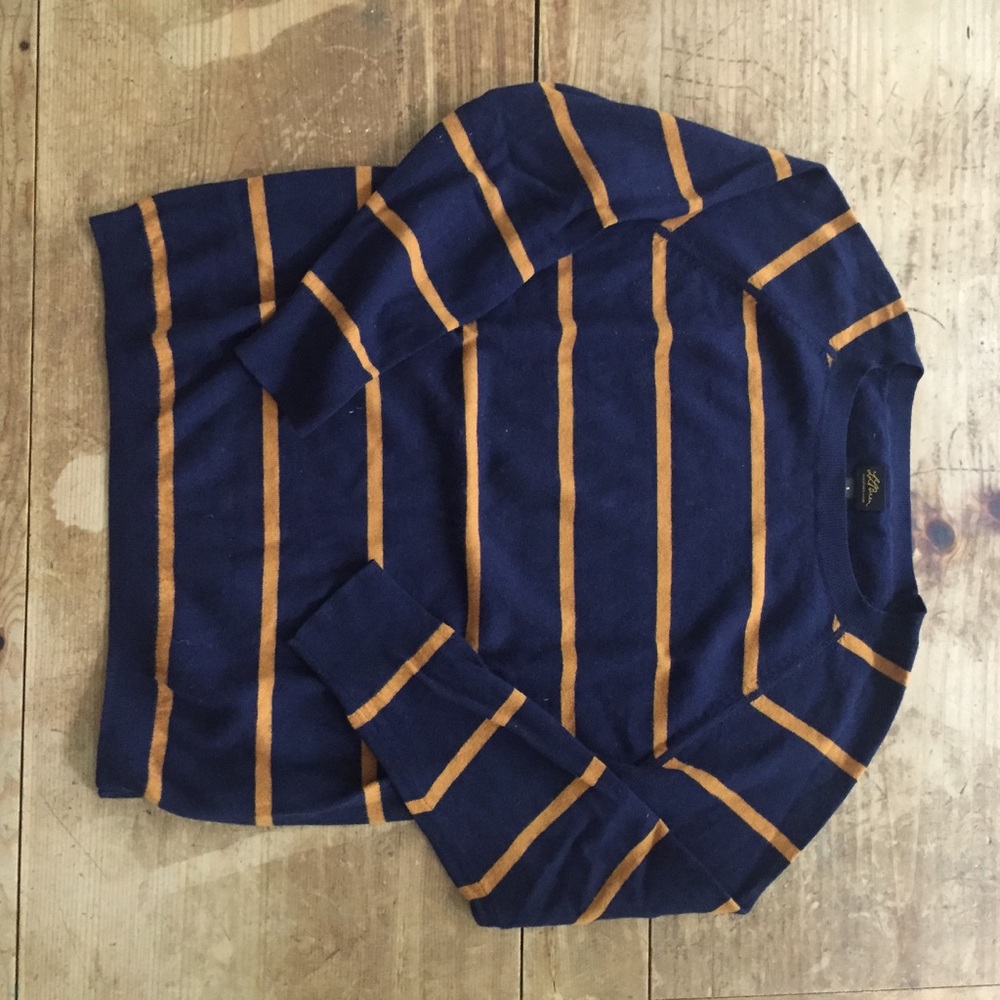 LLBean stripped wool sweater