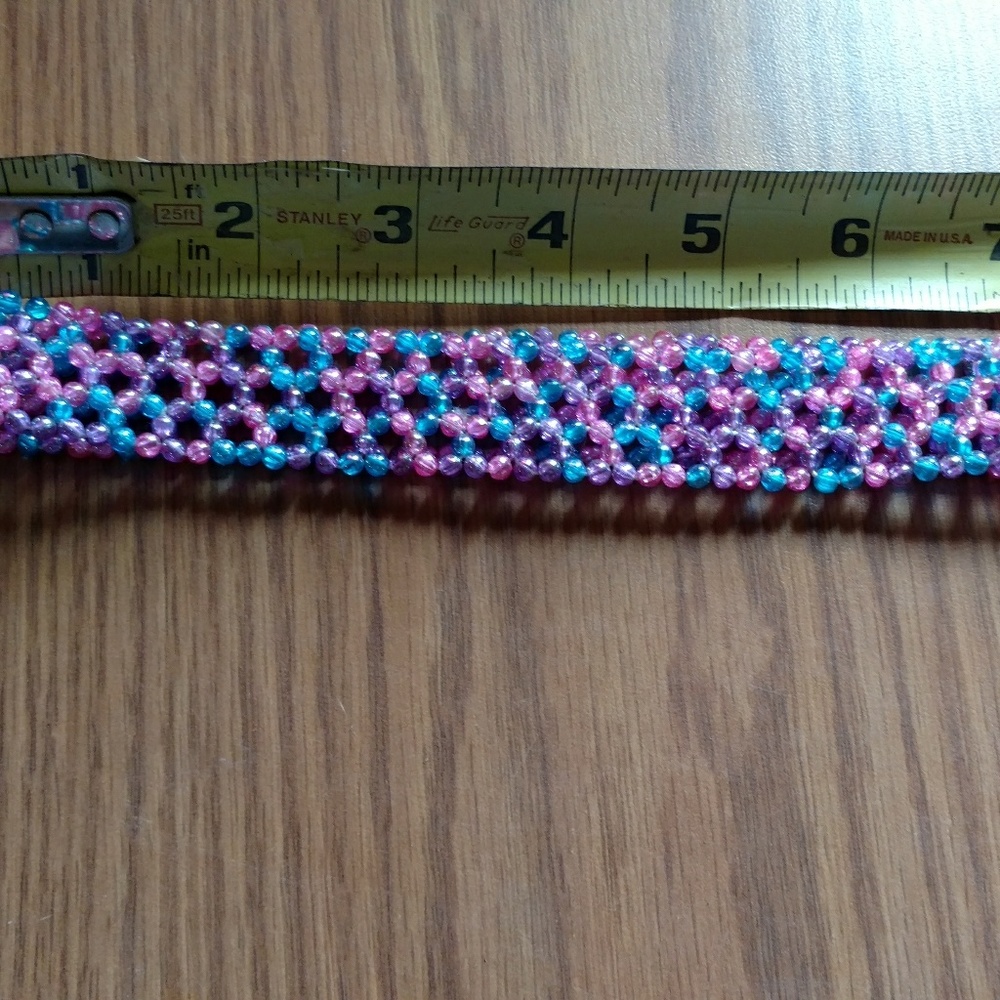 Hand beaded stretchy choker