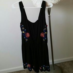 Embroidered Sleeveless Romper