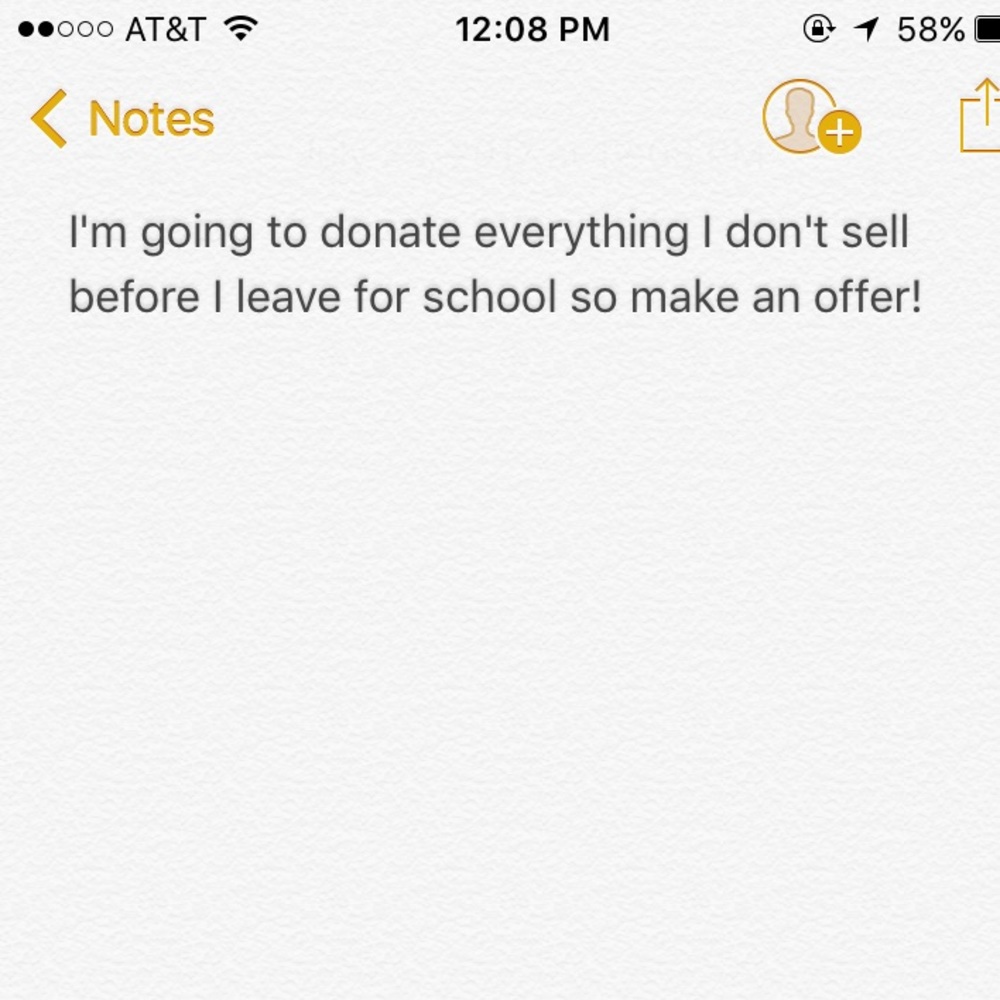 WILL ACCEPT MOST OFFERS!!