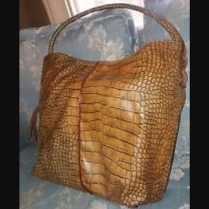 Simply Vera Wang crocodile alligator tote