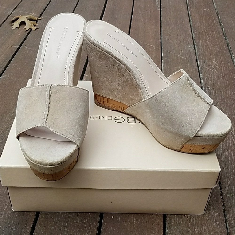 BCBG Suede Wedges