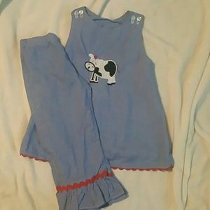 Boutique ruffle pant reversible outfit 4t