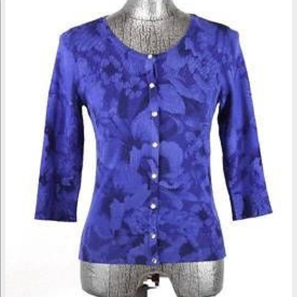 WHBM Blue cardigan