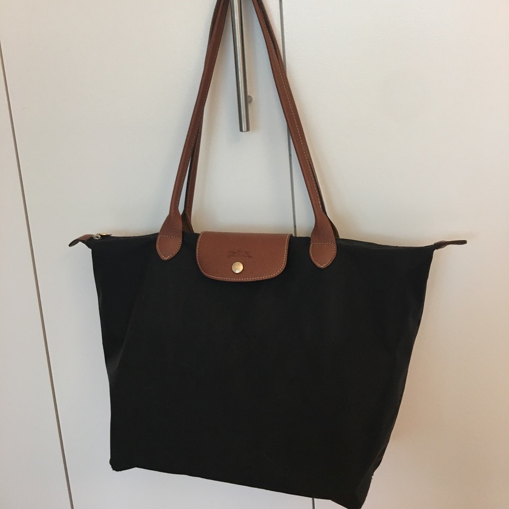 Longchamp le pilage large black tote bag