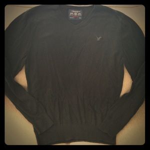 Black AE v-neck sweater