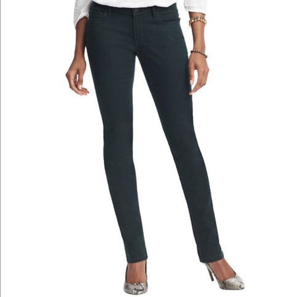 LOFT modern skinny Mallard Green