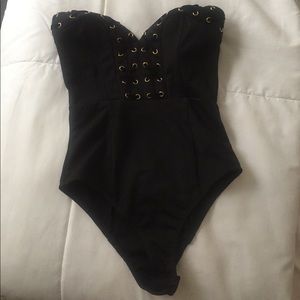 Sweetheart neckline tube BoDysuit