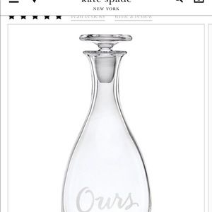 Kate Spade/ lenox decanter $75